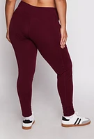 Womens Plus Fleece Lined High Waist Leggings, 2X