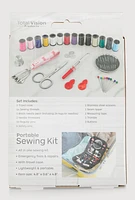 Portable Sewing Kit 62 Piece Set, Black