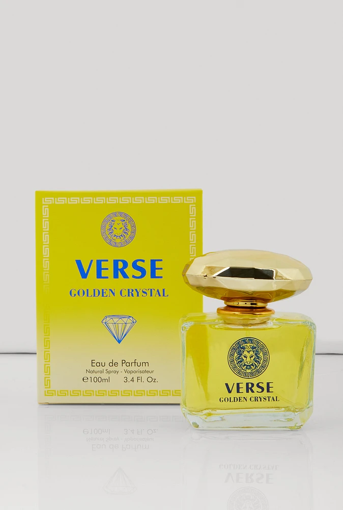 Womens Verse Golden Crystal Perfume, Yellow