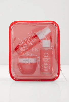 Womens Solo En Ibiza Madrid Muse Bath and Body Set, Red