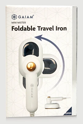 Foldable Travel Iron, White