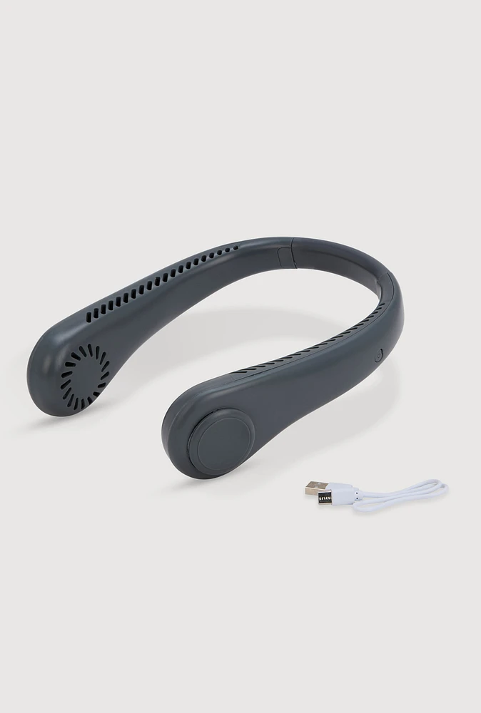 Cozy Breeze Hands Free Neck Fan, Grey