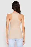 Womens Ribbed Knit Racerback Tank Top,