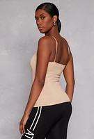 Womens Scoop Neck Shelf Bra Cami,