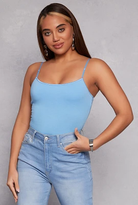 Womens Scoop Neck Shelf Bra Cami, S