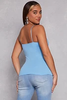 Womens Scoop Neck Shelf Bra Cami,