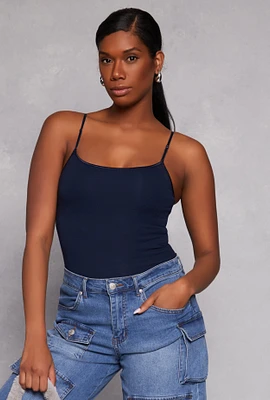 Womens Scoop Neck Shelf Bra Cami,