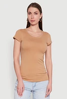 Womens Short Sleeve Scoop Neck Tee,