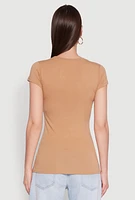 Womens Short Sleeve Scoop Neck Tee,