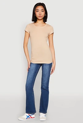 Womens Short Sleeve Scoop Neck Tee,
