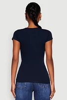 Womens Short Sleeve Scoop Neck Tee,