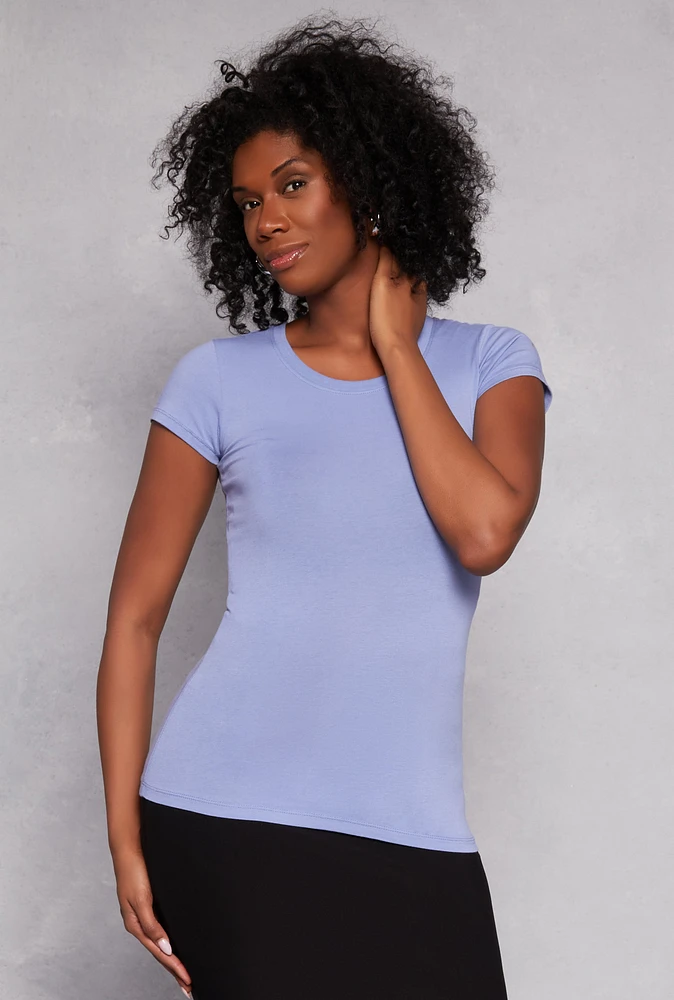 Womens Short Sleeve Scoop Neck Tee, M