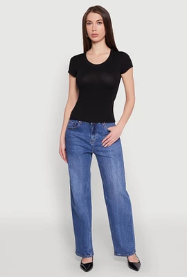 Womens Basic Crew Neck Top,