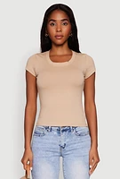 Womens Basic Crew Neck Top, M