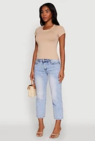 Womens Basic Crew Neck Top, M