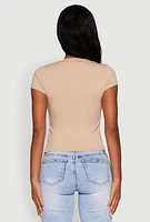 Womens Basic Crew Neck Top, M