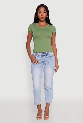 Womens Basic Crew Neck Top,