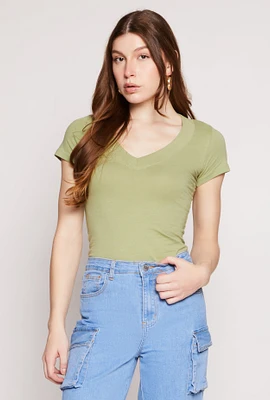 Womens Short Sleeve V Neck T Shirt,
