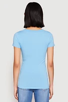 Womens Short Sleeve V Neck T Shirt,