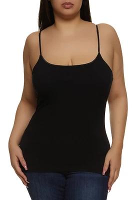 Womens Plus Basic Shelf Bra Cami,