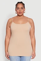 Womens Plus Basic Shelf Bra Cami,