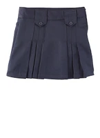 French Toast Girls 4-6x Front Pleated Zip Side Skirt, Blue, Size 4
