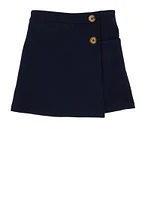 French Toast Girls 4-6x Stretch Double-Button Skort, Blue, Size 4-5