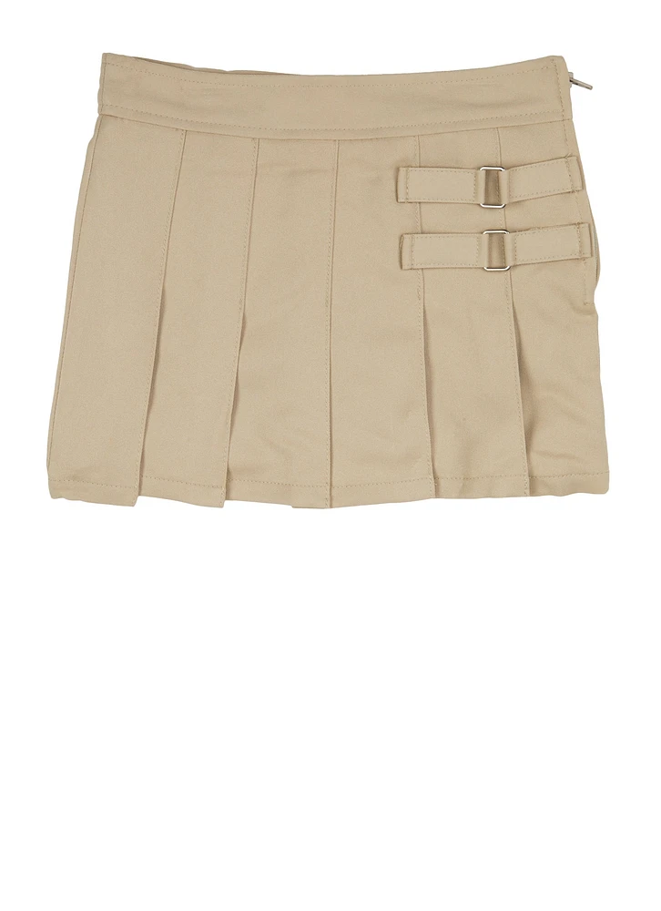 French Toast Girls 4-6x Pleated Front Skort, Khaki, Size 6