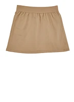 French Toast Girls 4-6x Bow Detail Pleated Skort, Khaki, Size 4