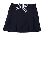 French Toast Girls 4-6x Bow Front Scooter Skirt, Blue,