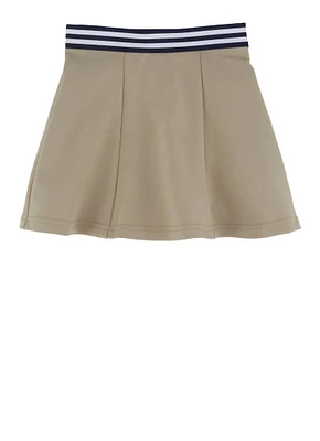 French Toast Girls 4-6x Pull-On Stretch Ponte Scooter Skirt, Khaki, Size 4-5