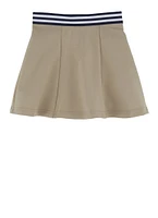 French Toast Girls 4-6x Pull-On Stretch Ponte Scooter Skirt, Khaki, Size 4-5