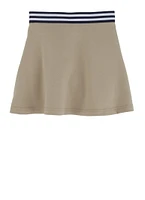 French Toast Girls 4-6x Pull-On Stretch Ponte Scooter Skirt, Khaki, Size 4-5