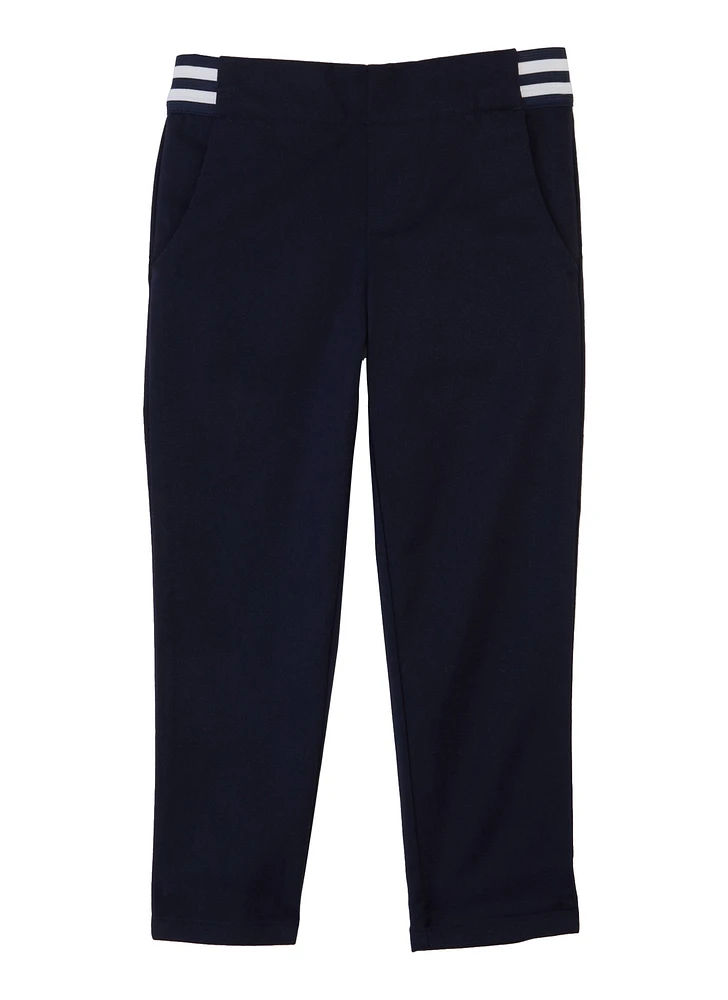 French Toast Girls 4-6x Striped Waistband Pants, Blue, Size 6X