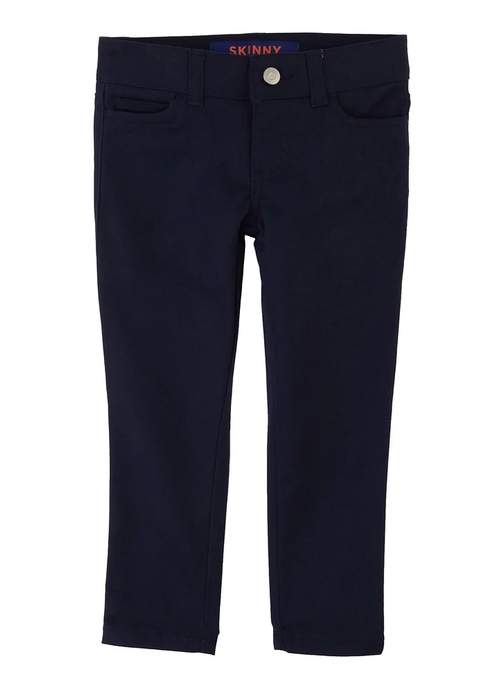 French Toast Girls 4-6x Skinny Leg Pants, Blue, Size 6X