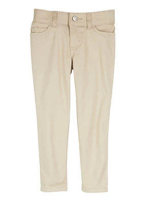 French Toast Girls 4-6x 5 Pocket Skinny Pants, Khaki, Size 4