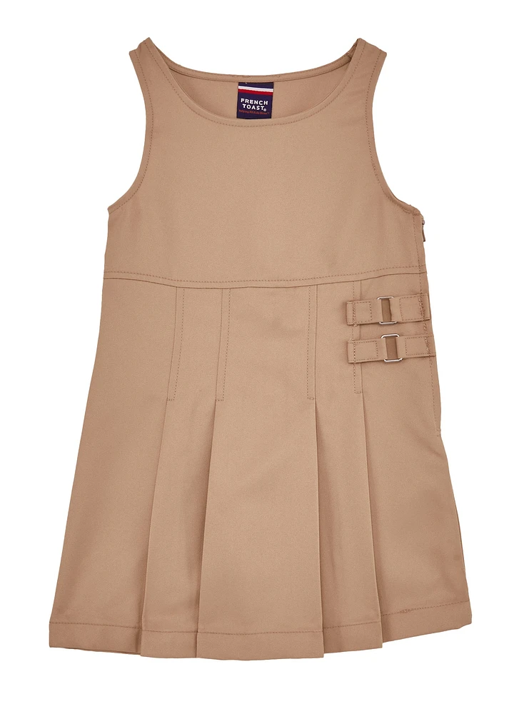 French Toast Girls 4-6x Double Buckle Jumper, Beige, Size 6