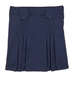 French Toast Girls 7-14 Front Pleated Tab Skirt, Blue, Size 14