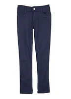 French Toast Girls 7-14 5 Pocket Skinny Pants, Blue, Size 14