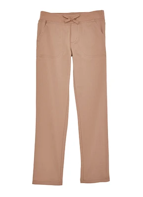 French Toast Girls 7-16 Straight Leg Pull On Pants, Khaki, Size 12