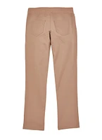 French Toast Girls 7-16 Straight Leg Pull On Pants, Khaki, Size 12