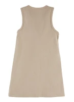 French Toast Girls 7-16 Heart Button Front Jumper, Beige, Size 10-12
