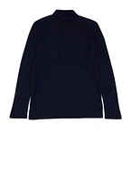 French Toast Girls 16-20 Long Sleeve Polo Shirt, Blue, Size 18-20H