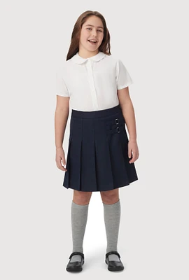 French Toast Girls 16-20 Pleated Skort, Blue, Size 20