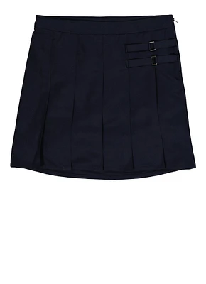 French Toast Girls 16-20 Pleated Skort, Blue, Size 18