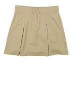 French Toast Girls 16-20 Bow Kick Pleated Skort, Khaki,