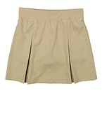 French Toast Girls 16-20 Bow Kick Pleated Skort, Khaki,