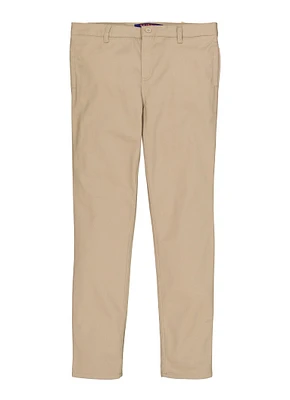 French Toast Girls 16-20 Skinny Pants, Khaki, Size 16