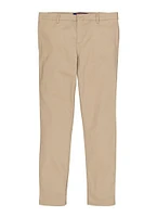 French Toast Girls 16-20 Skinny Pants, Khaki, Size 16