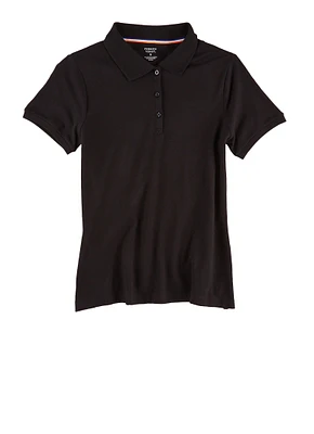 French Toast Junior Short Sleeve Polo Shirt, Black, Size M